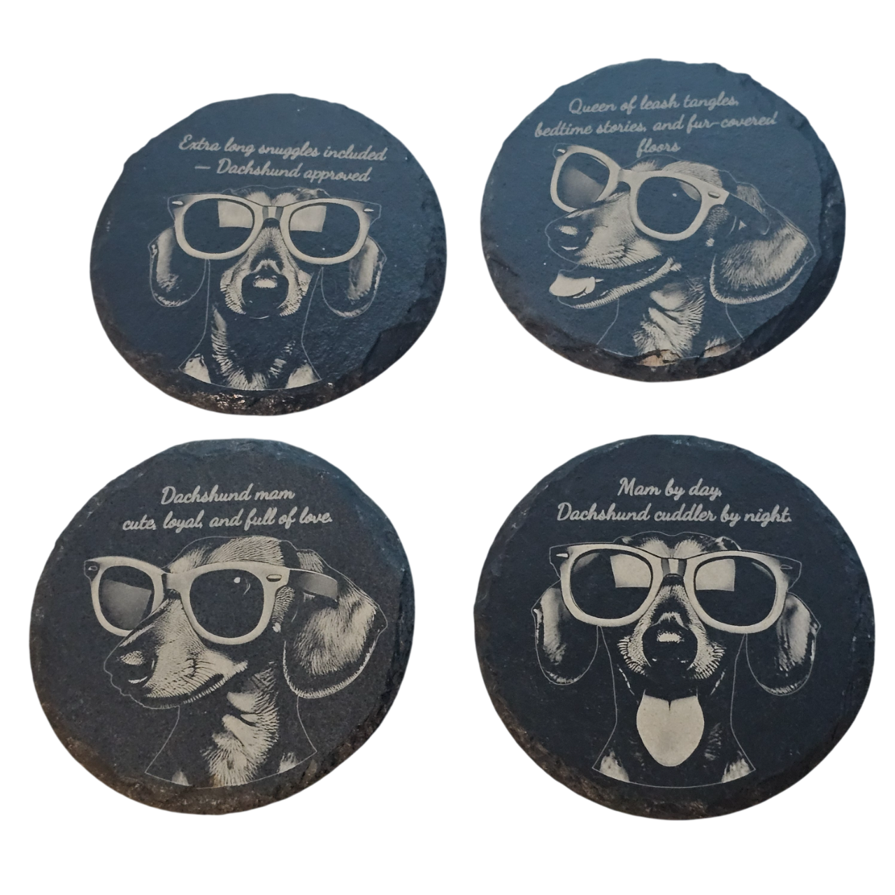 Engraved Dachshund Slate Coaster | Handmade Dog Lover Gift