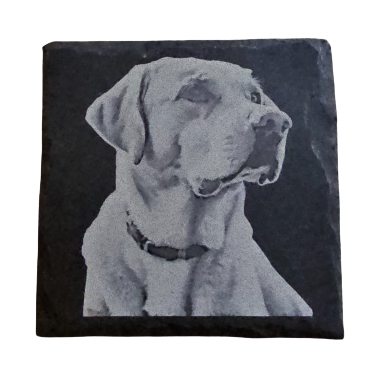 Dog Themed Slate Coasters - Square Natural Stone Coasters