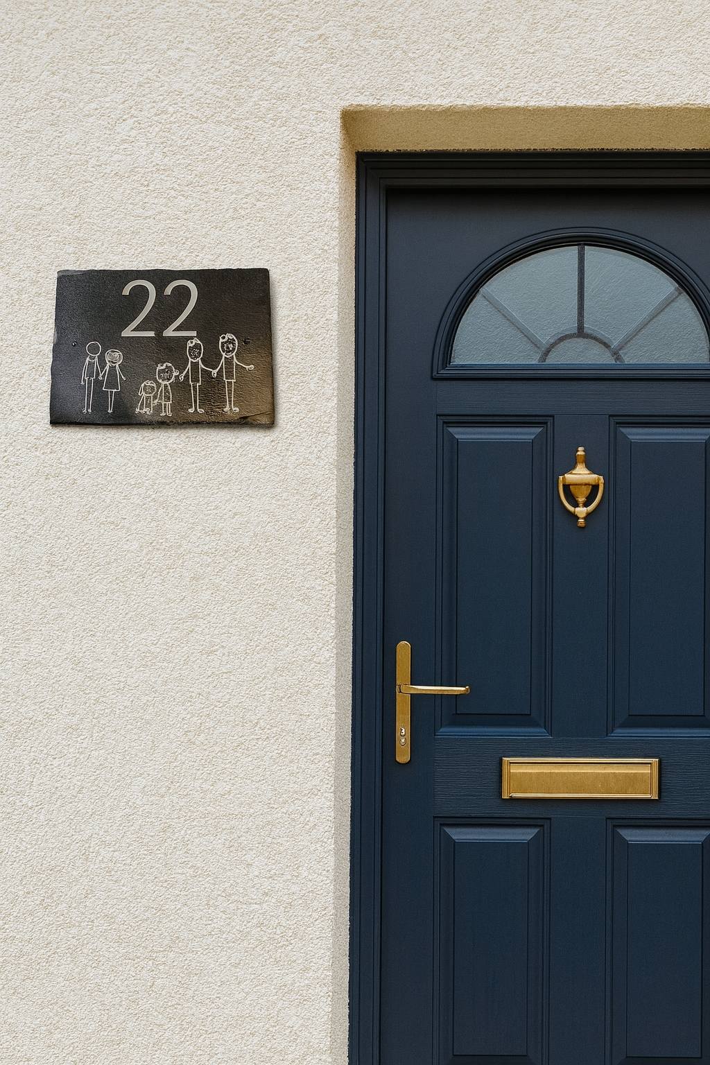 Custom Family Slate Door Plaque