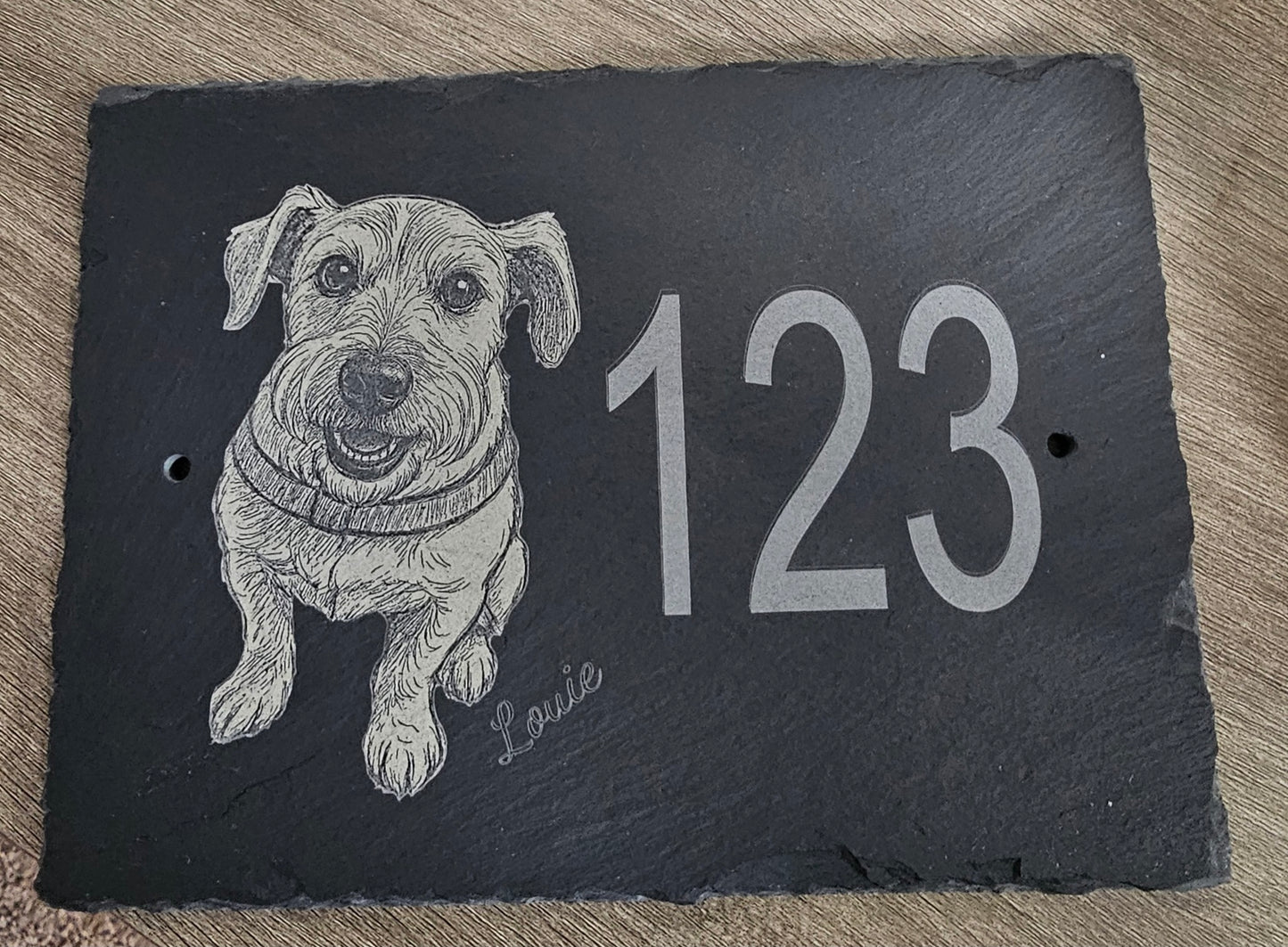 Custom Family Slate Door Plaque