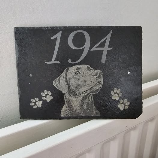 Custom Family Slate Door Plaque