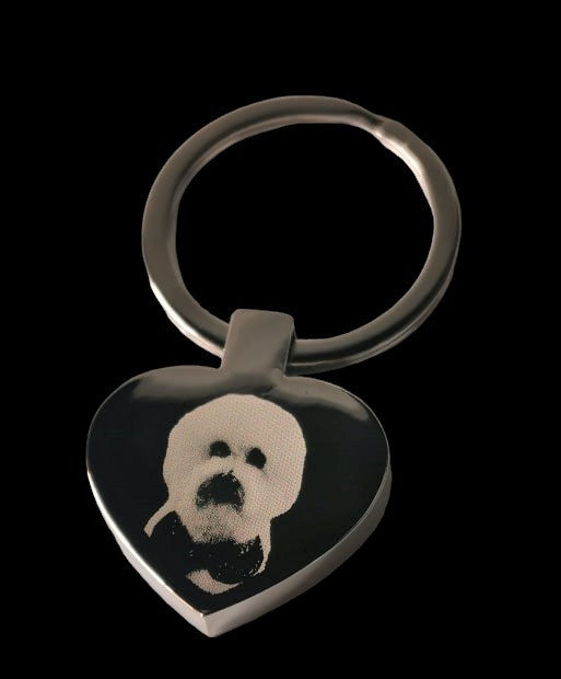 Heart Personalized Photo Engraved Keyring