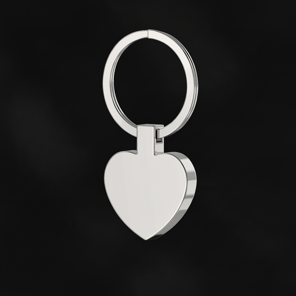 Heart Personalized Photo Engraved Keyring