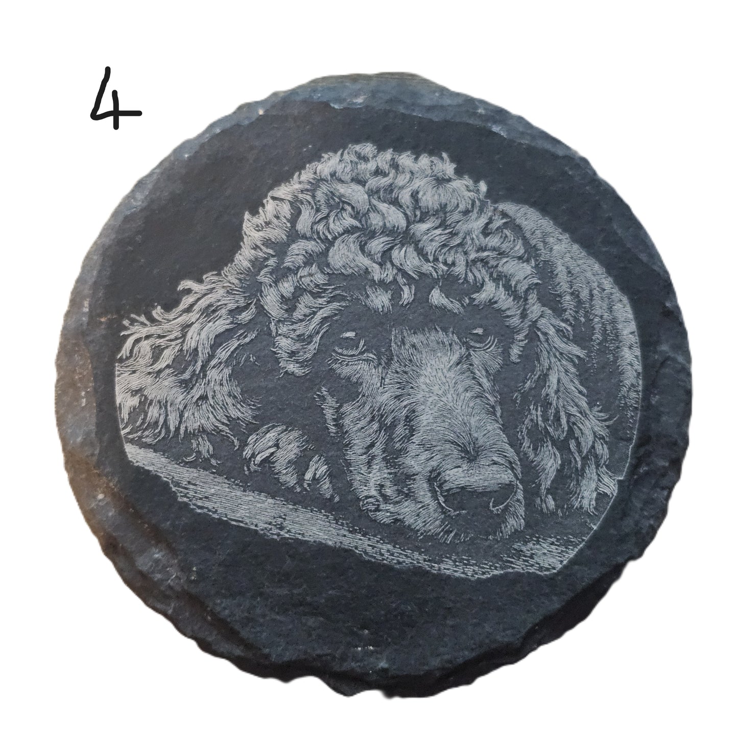 Engraved Poodle Slate Coaster | Handmade Dog Lover Gift
