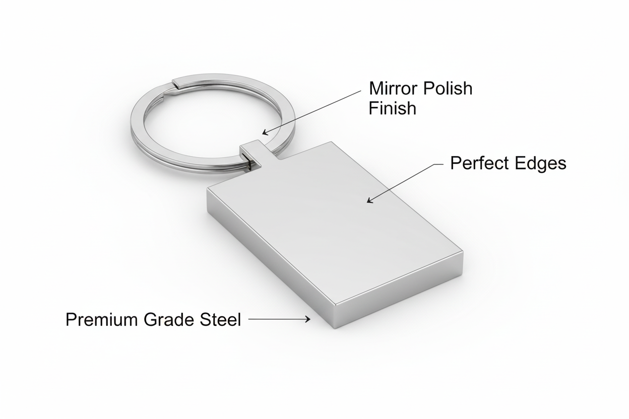 Rectangle Personalized Photo Engraved Keyring